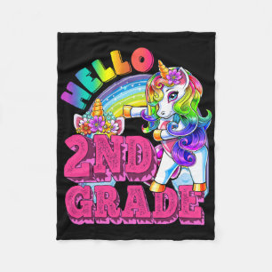Manta Polar Unicornio de hilo dental de segundo grado, hola ni