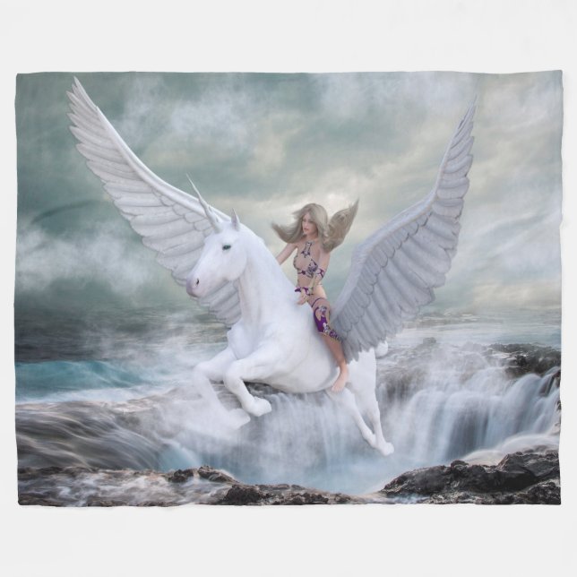 Manta Polar Unicornio de Pegaso (Frente (Horizontal))