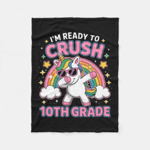 Manta Polar Unicornio de Regreso a la Escuela Aplastando 10º G