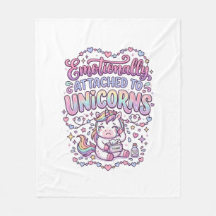 Manta Polar Unicornio Emocionalmente Apegado a Unicornios Orig