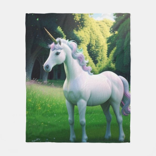 Manta Polar Unicornio Encantado (Anverso)