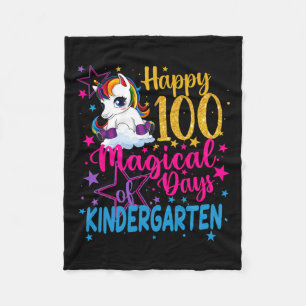Manta Polar Unicornio Feliz 100 Mágicos Días De Más Amor