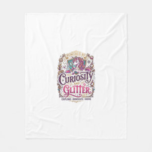Manta Polar Unicornio impulsado por la curiosidad y Glitter St