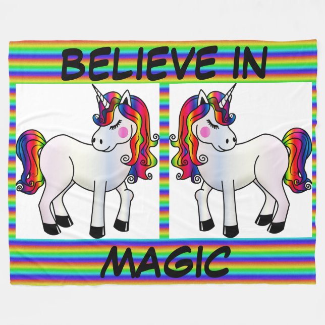 Manta Polar Unicornio mágico (Frente (Horizontal))