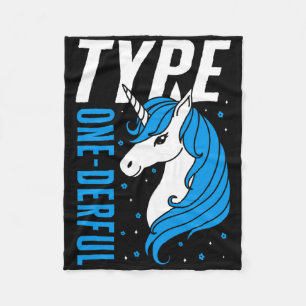 Manta Polar Unicornio Maravilloso Tipo Uno T1d Chicas Concienc