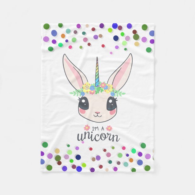 Manta Polar Unicornio personalizado con Pony (Anverso)