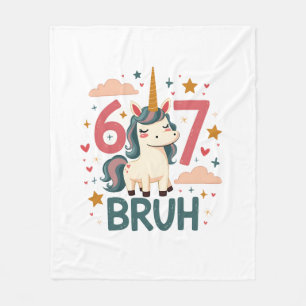 Manta Polar Unicornio Vintage Dab 6º Cumpleaños Bruh Mono Past