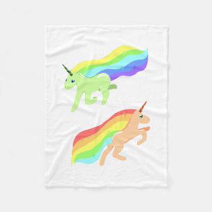 Manta Polar Unicornios Arcoíris