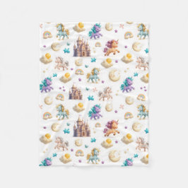 Manta Polar Unicorns & Fairytale Castle - Fantasy Kids Bedding