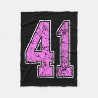 Manta Polar Uniforme de jugador de Grunge Pink y Pink número 4