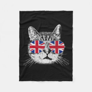 Manta Polar Unión Británica Jack Bandera Británica Gif Gato Su