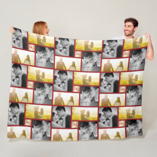 Manta Polar Unión de nudos rojos doble felicidad Boda chino