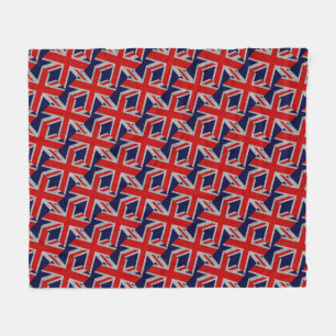 Manta Polar Union Jack en colores del estilo de la fibra de