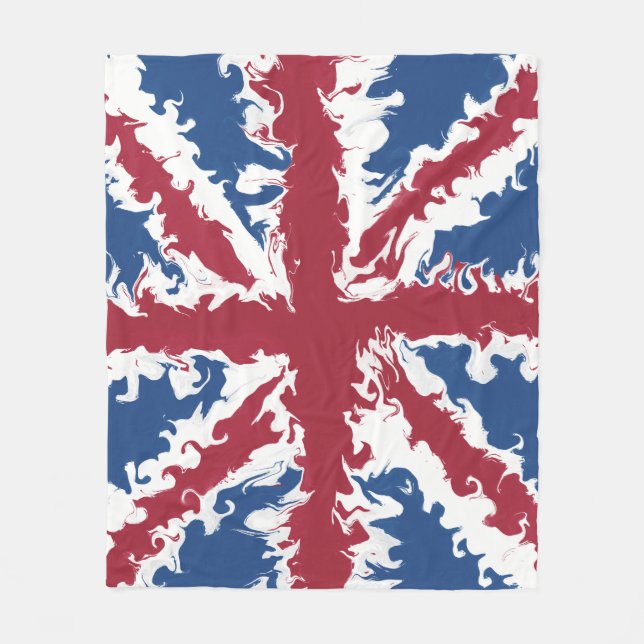 Manta Polar Union Jack Liquid Art (Anverso)