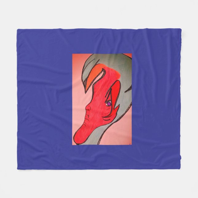 Manta Polar Unique Original Character Art  (Frente (Horizontal))