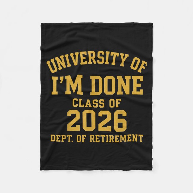 Manta Polar University Of I'm Done Retirement Funny Career Gra (Anverso)