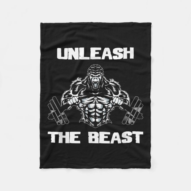 Manta Polar Unleahe Gorilla Bodybuilding Motivational Gift  (Anverso)