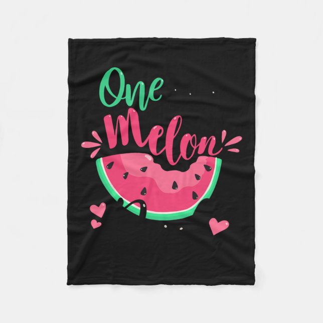 Manta Polar Uno En Un Melón Papá Noel Fiesta De Cumpleaños De  (Anverso)