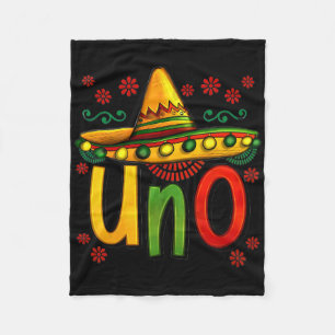 Manta Polar Uno mi primer cumpleaños mexicano Cinco De Mayo
