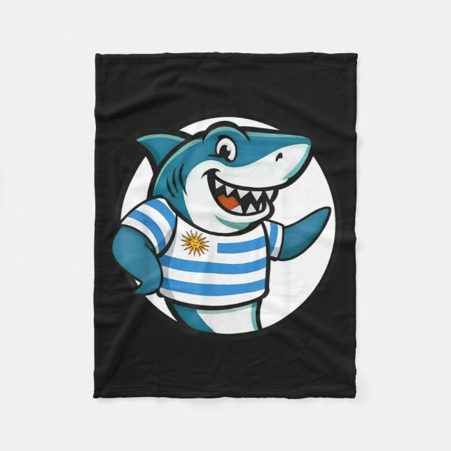 Manta Polar Uruguay Flag Shark Funny Uruguayan  (Anverso)