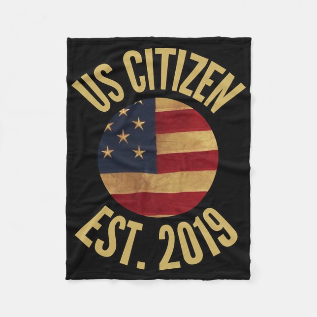 Manta Polar Us Citizenship 2019 Gif American Flag Usa  (Anverso)