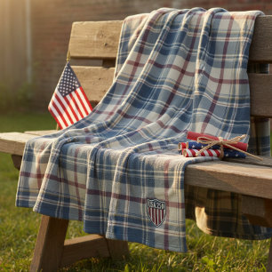 Manta Polar USA 250 American Plaid Shield Motif ID1301