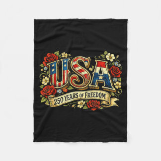 Manta Polar Usa 250 years of freedom floral rose patriotic