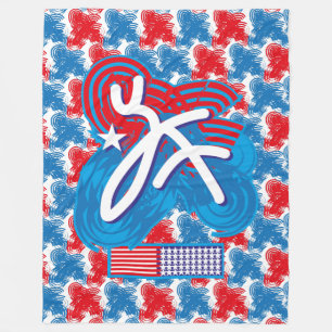 MANTA POLAR USA/EEUU FLAG SIMPLIFIED TEXT BY MASANSER PIXELAT