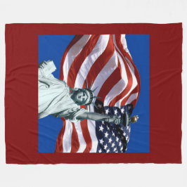 Manta Polar USA Flag Lady Liberty Fleece Blanket