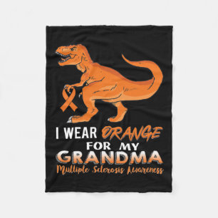 Manta Polar Usa Naranja Para Mi Abuela Dinosaurio Múltiple