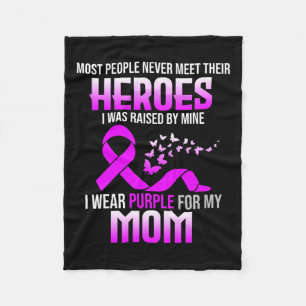 Manta Polar Usa Púrpura Para Mamá Conciencia Pancreática Sobre