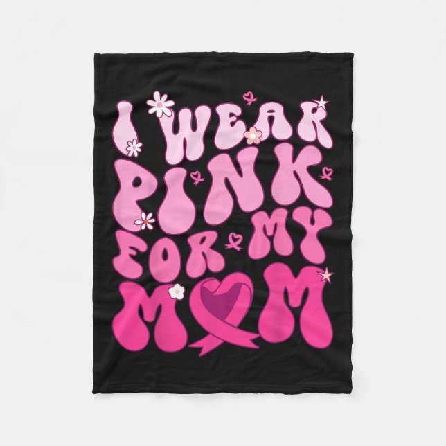 Manta Polar Usa Rosa Para Mi Mamá Apoya El Awarene Del Cáncer  (Anverso)