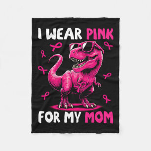 Manta Polar Usa Rosa Por Mi Mamá T-rex Dinosaurio Cáncer De Ma