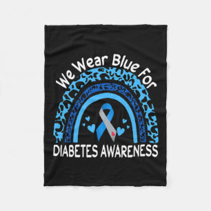 Manta Polar Usamos Azul Para Diabetes Leopard Rainbo