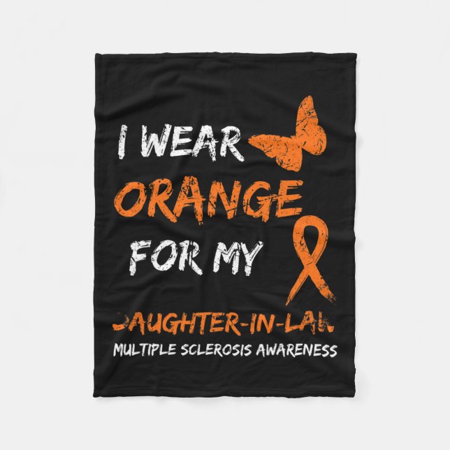 Manta Polar Usar Naranja para mi cuñada múltiple esclero (Anverso)