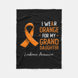Manta Polar Usar Naranja Para Mi Nieta Leukemia Awarenes