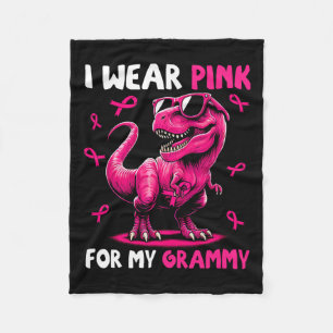 Manta Polar Usar Rosa Por Mi Grammy T-rex Dinosaurio Cáncer De
