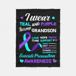 Manta Polar Usar Verde azulado Y Morado Para Mi Previo Suicidi