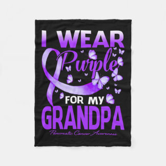 Manta Polar Usé Púrpura Para Mi Abuelo Cáncer Pancreático Awa