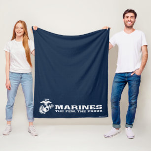 Manta Polar USMC Los Pocos Logo Del Orgullo - Blanco