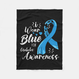Manta Polar Uso Azul Para La Diabetes Conciencia Diabetes Tipo