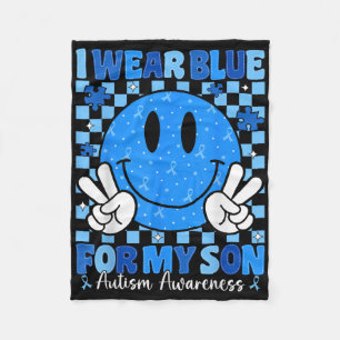Manta Polar Uso Azul Para Mi Hijo Conciencia De Autismo Mamá P