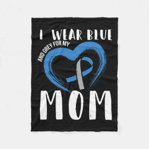 Manta Polar Uso Azul Y Gris Para Mi Mamá Diabetes Tipo 1