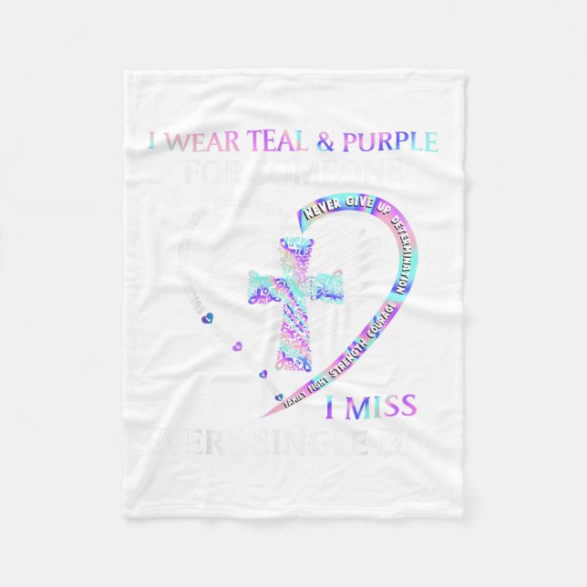 Manta Polar Uso Cr Cinta De Concienciación Sobre Suicidio Verd (Anverso)