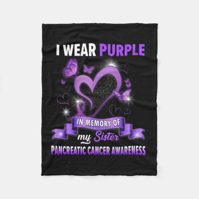 Manta Polar Uso Morado En Memoria De La Hermana Cance Pancreát (Anverso)
