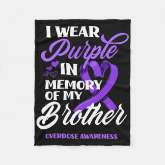 Manta Polar Uso Morado En Memoria De Mi Hermano Sobredosis Awa