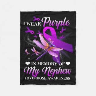 Manta Polar Uso Morado En Memoria De Mi Sobredosis De Sobredos