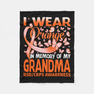 Manta Polar Uso Naranja Para Concienciar A La Abuela Rsd Crps