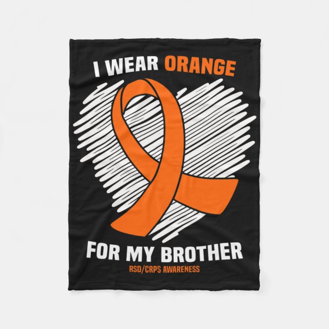 Manta Polar Uso Naranja Para La Conciencia De Mi Hermano Rsdcr (Anverso)