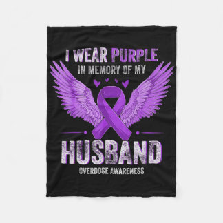 Manta Polar Uso Púrpura En Memoria De La Sobredosis De Mi Mari